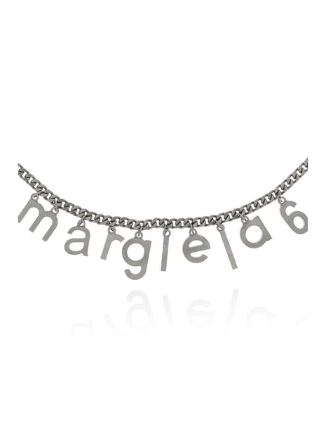 MM6 Maison Margiela Logo Necklace in Silver