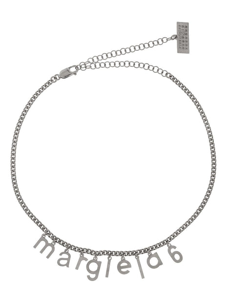 MM6 Maison Margiela Logo Necklace in Silver