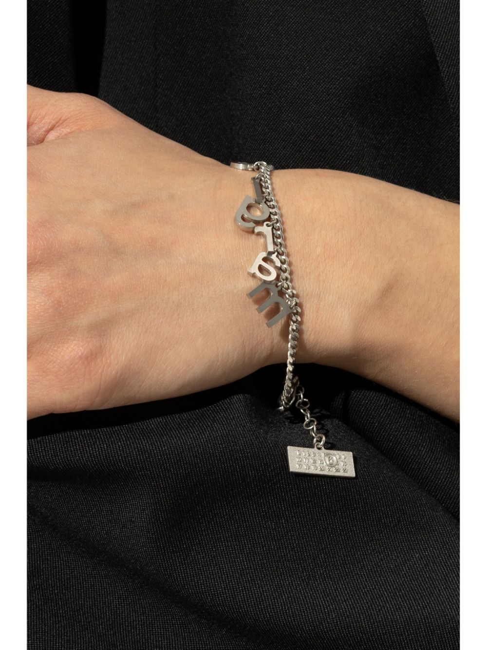 MM6 Maison Margiela Logo Bracelet Silver