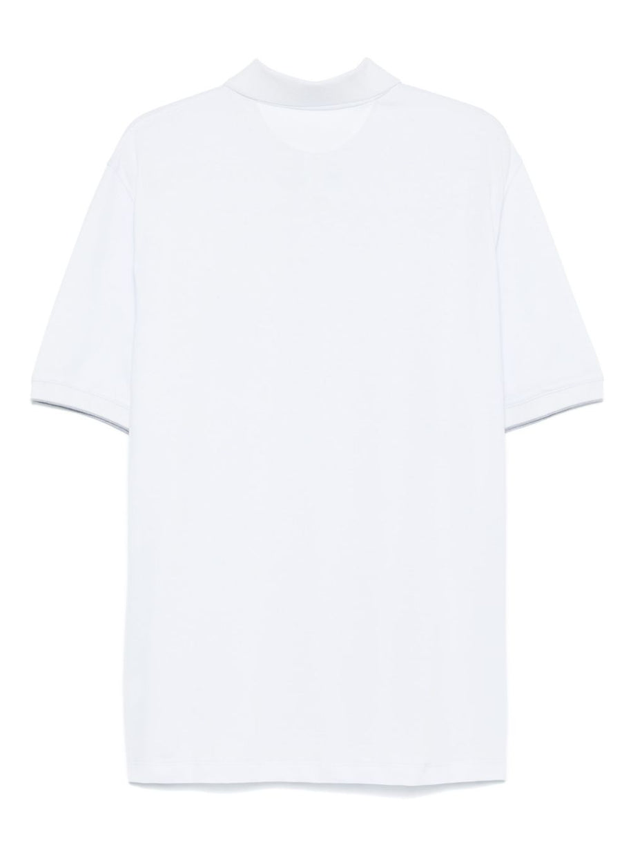 Brunello Cucinelli Cotton Polo Shirt In Clear Blue