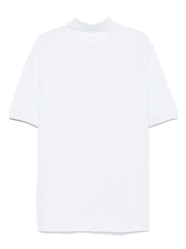 Brunello Cucinelli Cotton Polo Shirt In Clear Blue