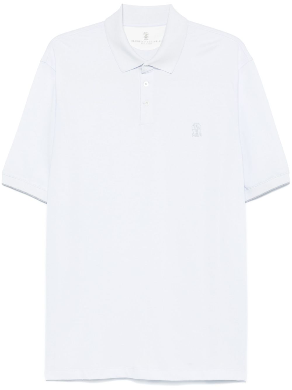 Brunello Cucinelli Cotton Polo Shirt Clear Blue