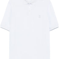 Brunello Cucinelli Cotton Polo Shirt In Clear Blue