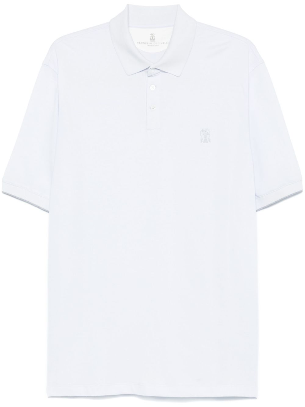 Brunello Cucinelli Cotton Polo Shirt In Clear Blue