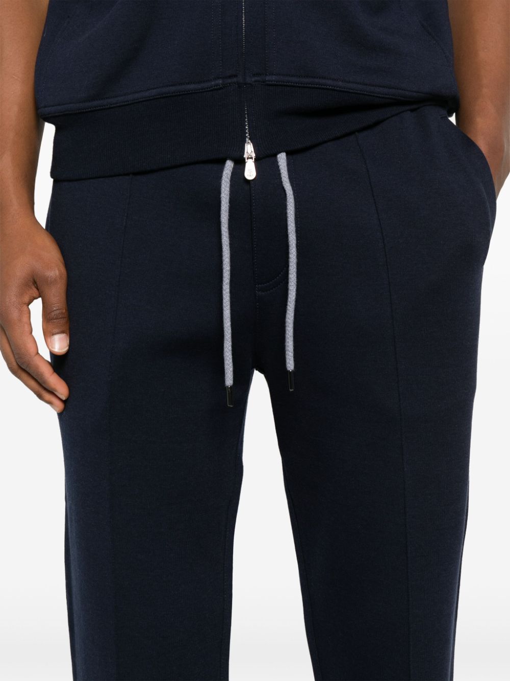 Brunello Cucinelli Cotton-Cashmere Joggers Blue