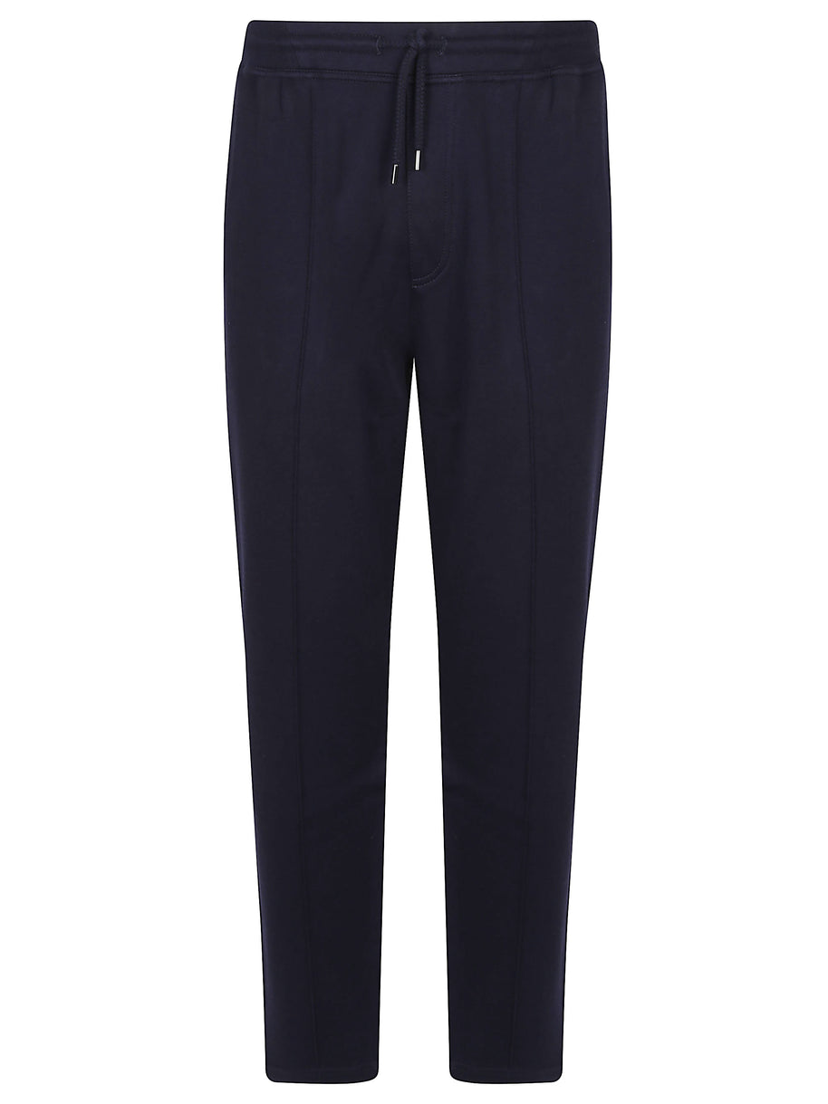 Brunello Cucinelli Cotton And Cashmere Blend Pants In Blue