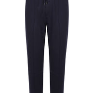 Brunello Cucinelli Cotton And Cashmere Blend Pants In Blue
