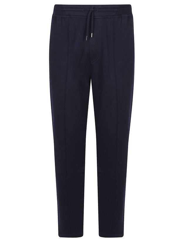 Brunello Cucinelli Cotton And Cashmere Blend Pants In Blue