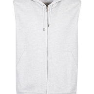 Brunello Cucinelli Cotton Blend Hooded Vest In Grey