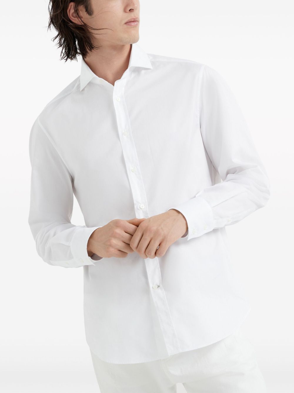 Brunello Cucinelli Classic Cotton Shirt White