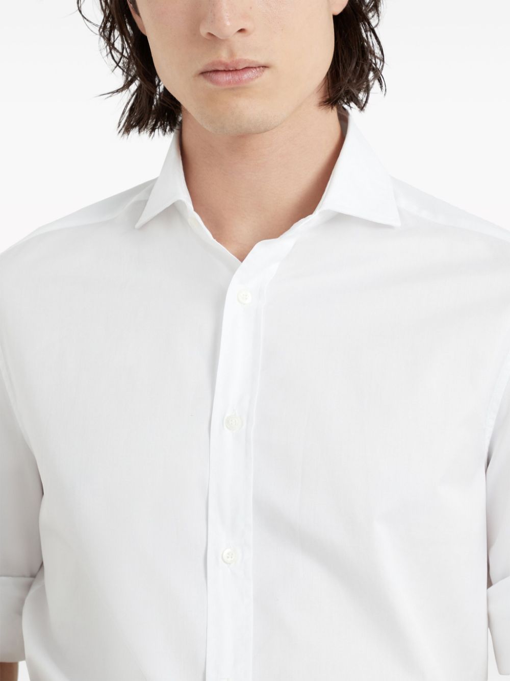 Brunello Cucinelli Classic Cotton Shirt White