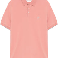 Brunello Cucinelli Cotton Polo Shirt In Orange