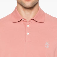 Brunello Cucinelli Cotton Polo Shirt In Orange