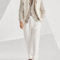 Brunello Cucinelli Cotton V-necked Cardigan - Beige