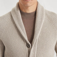Brunello Cucinelli Cotton V-necked Cardigan - Beige