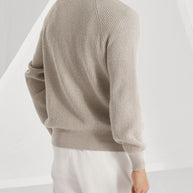 Brunello Cucinelli Cotton V-necked Cardigan - Beige