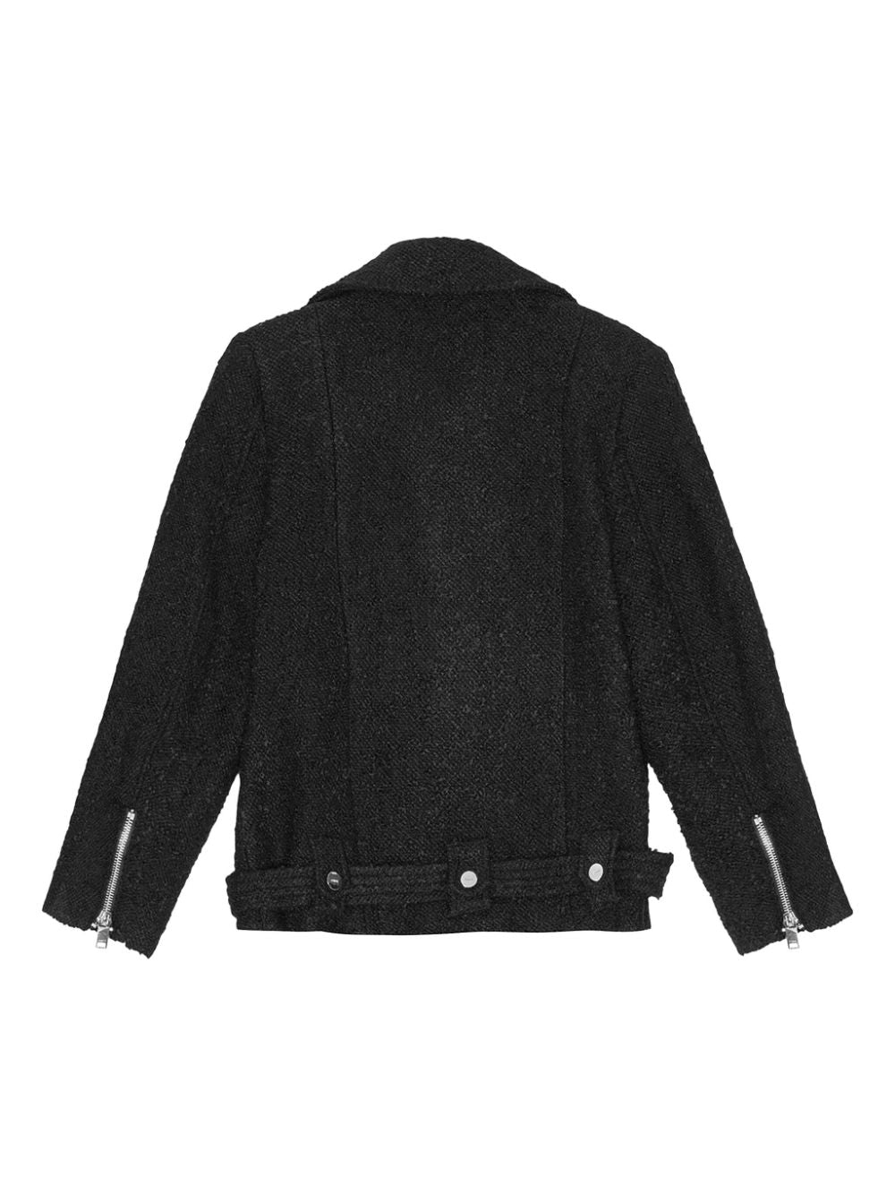 GANNI Wool Blend Bouclé Jacket Black