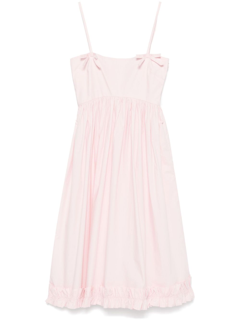 GANNI Organic Cotton Midi Dress Pink