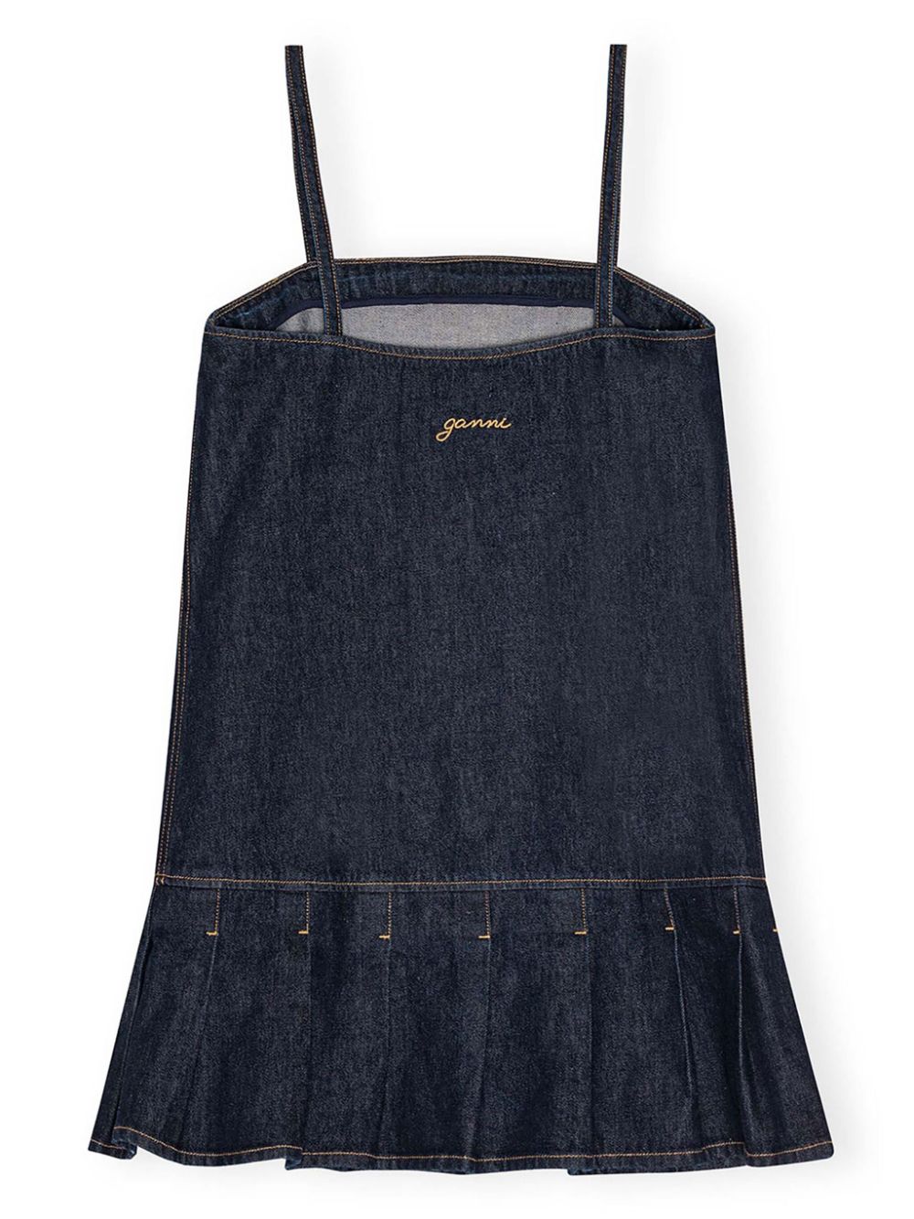 GANNI Blue Organic Cotton Denim Mini Dress