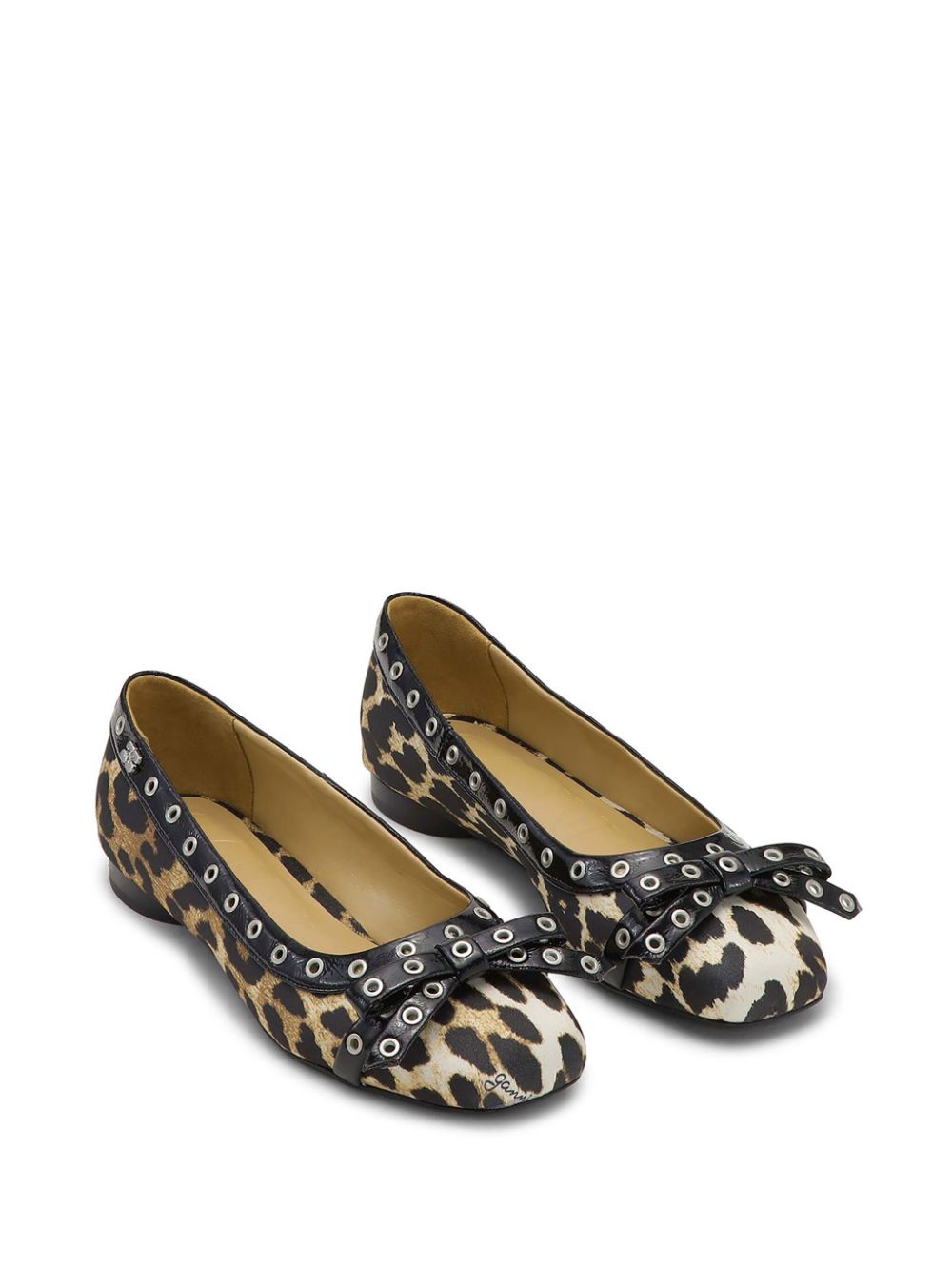 GANNI Leopard Ballet Flats