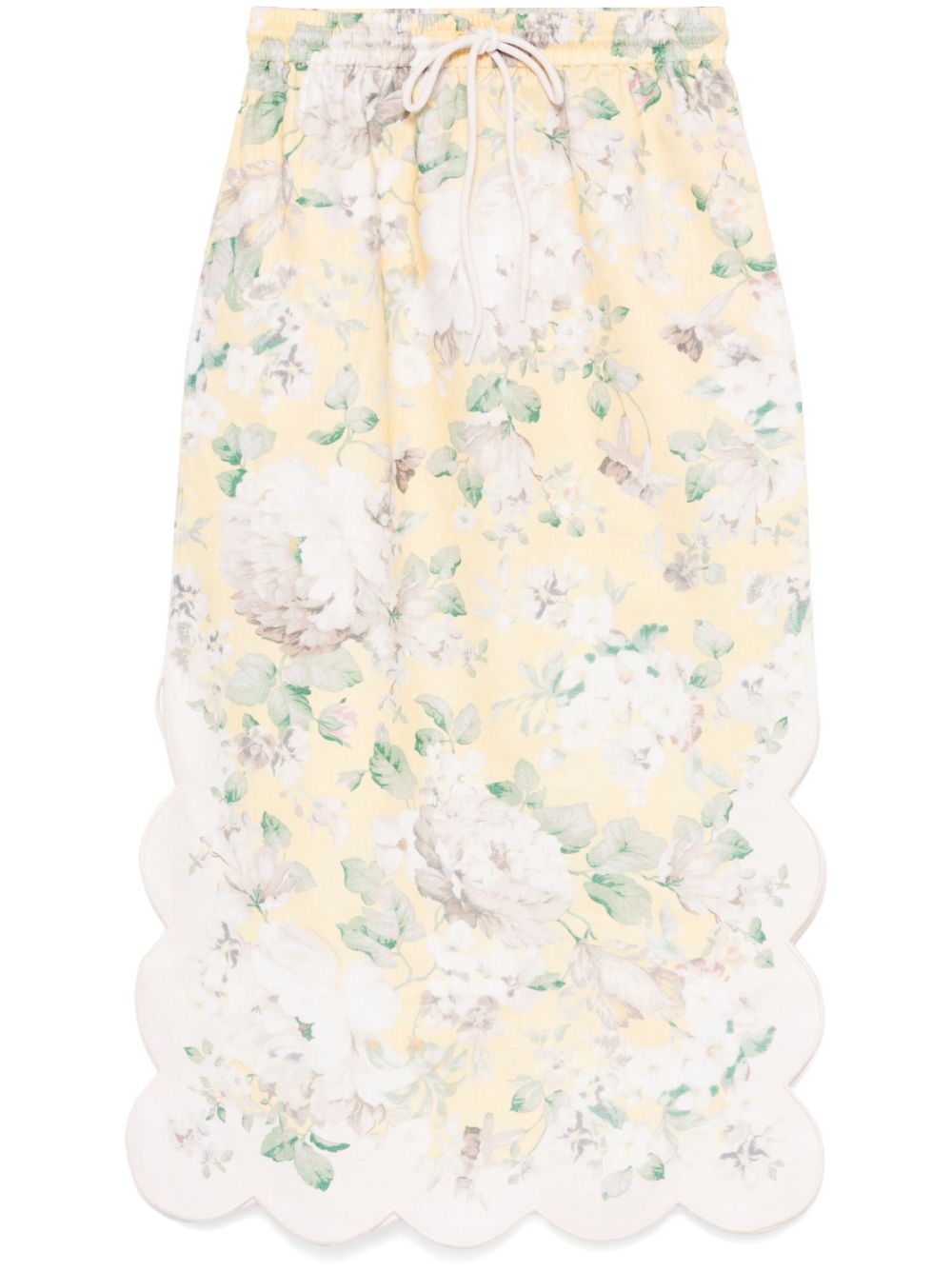 Zimmermann Acacia Floral Midi Skirt