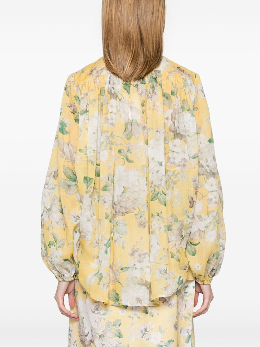 Zimmermann Acacia Floral Shirt Yellow