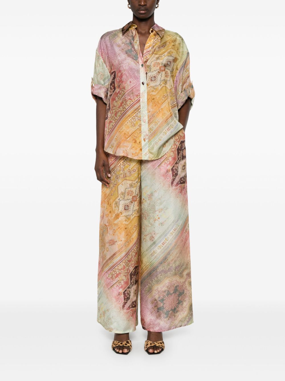 Zimmermann Silk Wide leg Pants Multicolor