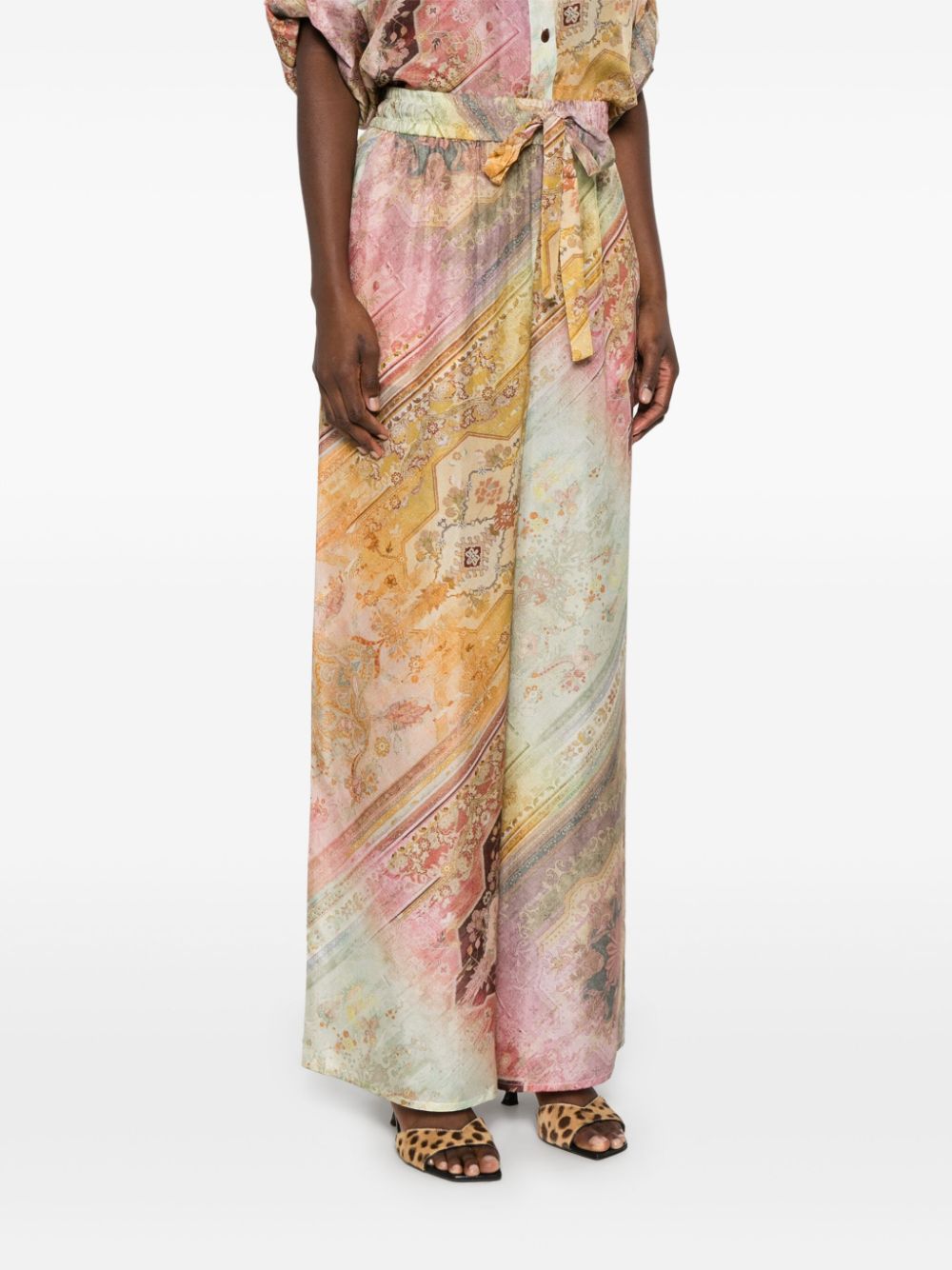 Zimmermann Silk Wide leg Pants Multicolor