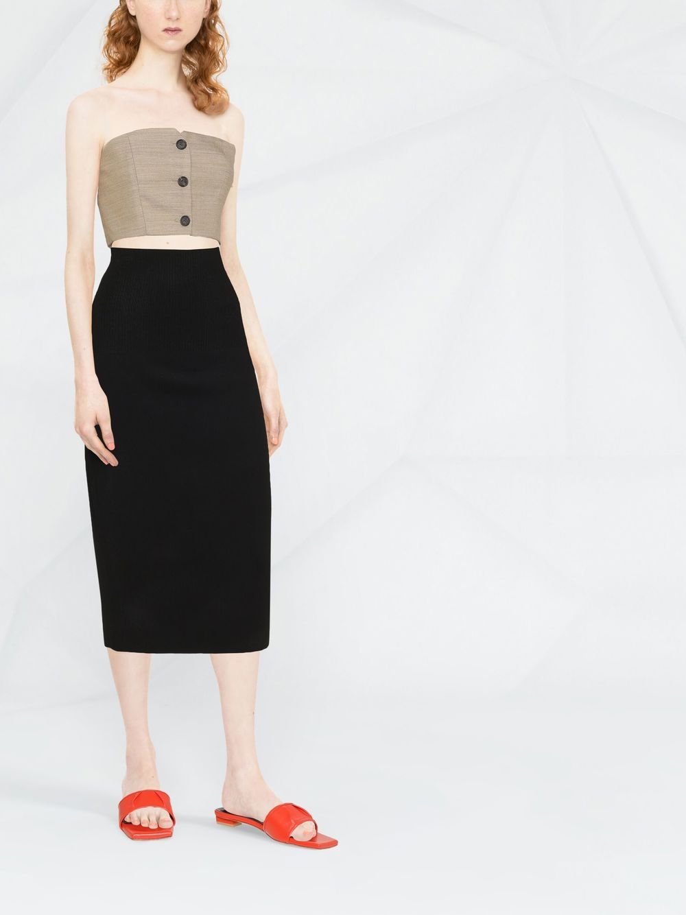 Victoria Beckham Midi Skirt Black