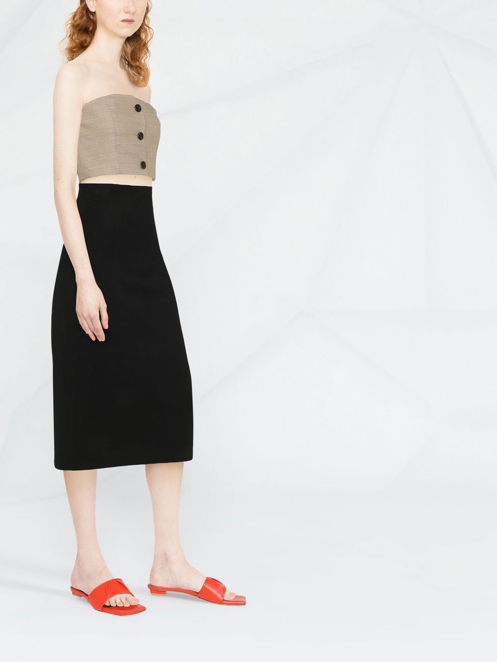 Victoria Beckham Midi Skirt Black