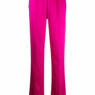 Tom Ford Logo Band Straight Leg Silk Pants