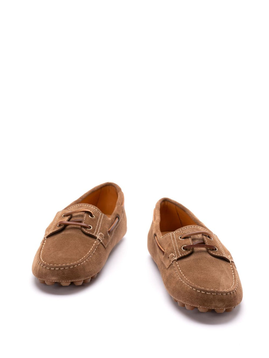 Tod's Boat Gommino Bubble Loafers In Brown