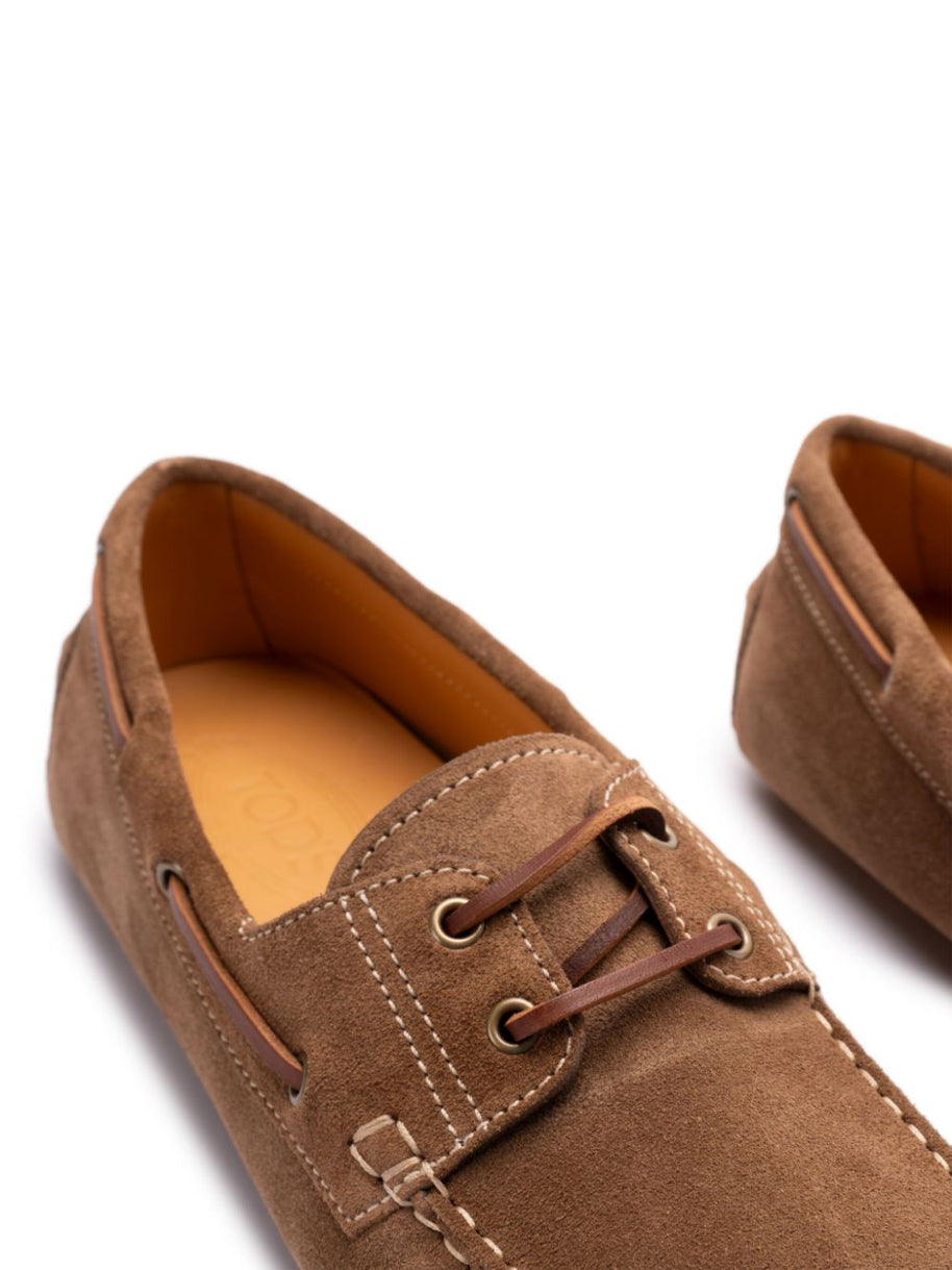Tod's Boat Gommino Bubble Loafers In Brown