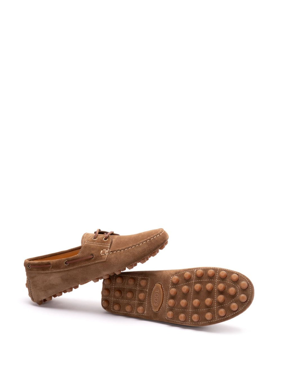 Tod's Boat Gommino Bubble Loafers In Brown
