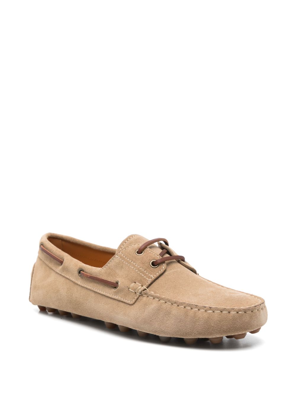 Tod's Boat Gommino Bubble Loafers Beige