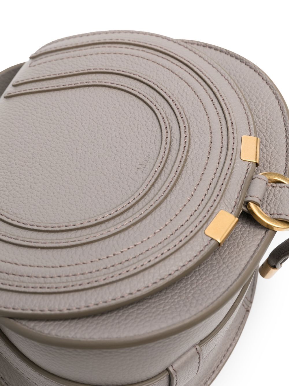 Chloè Small Marcie Saddle Bag In Grey