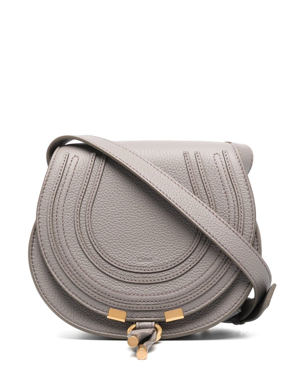 Chloè Small Marcie Saddle Bag In Grey