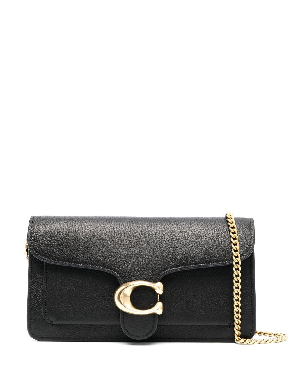 Coach Tabby Clutch With Chain Strap In Black