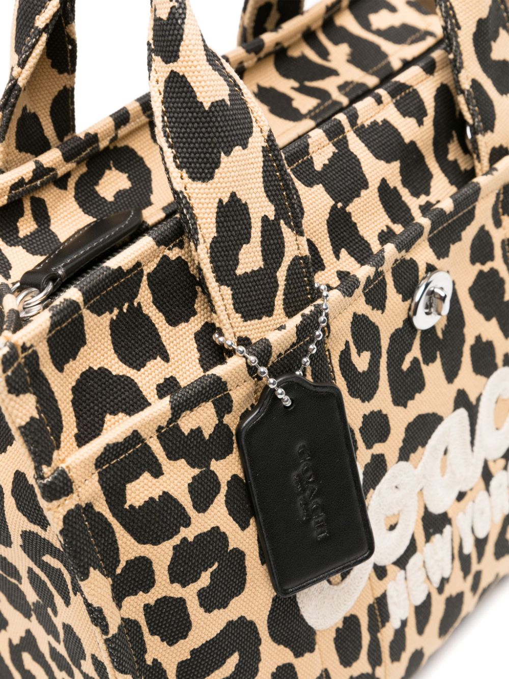 Coach Cargo Tote Bag Leopard Brown