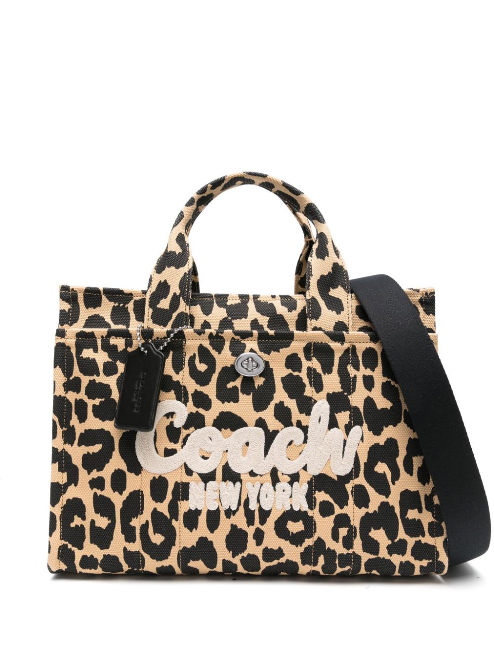 Coach Cargo Tote Bag Leopard Brown