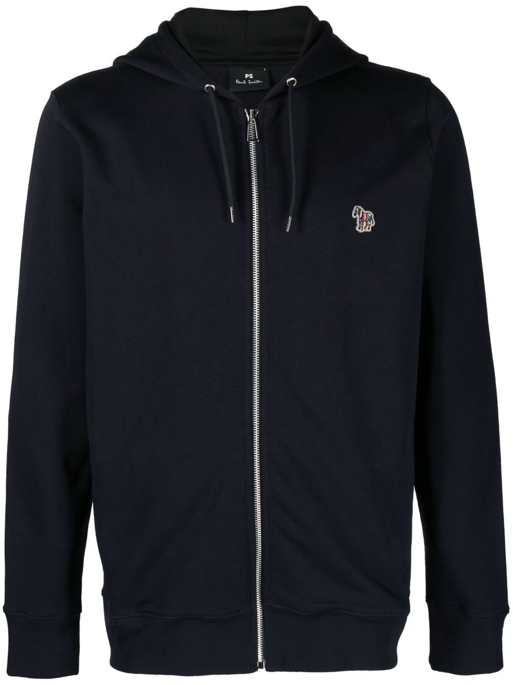 Paul Smith Full Zip Hooded Sweatshirt In Black