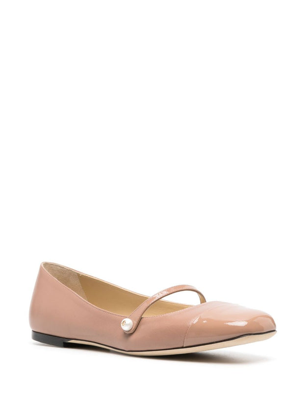 Jimmy Choo Elisa Ballet Flats In Powder