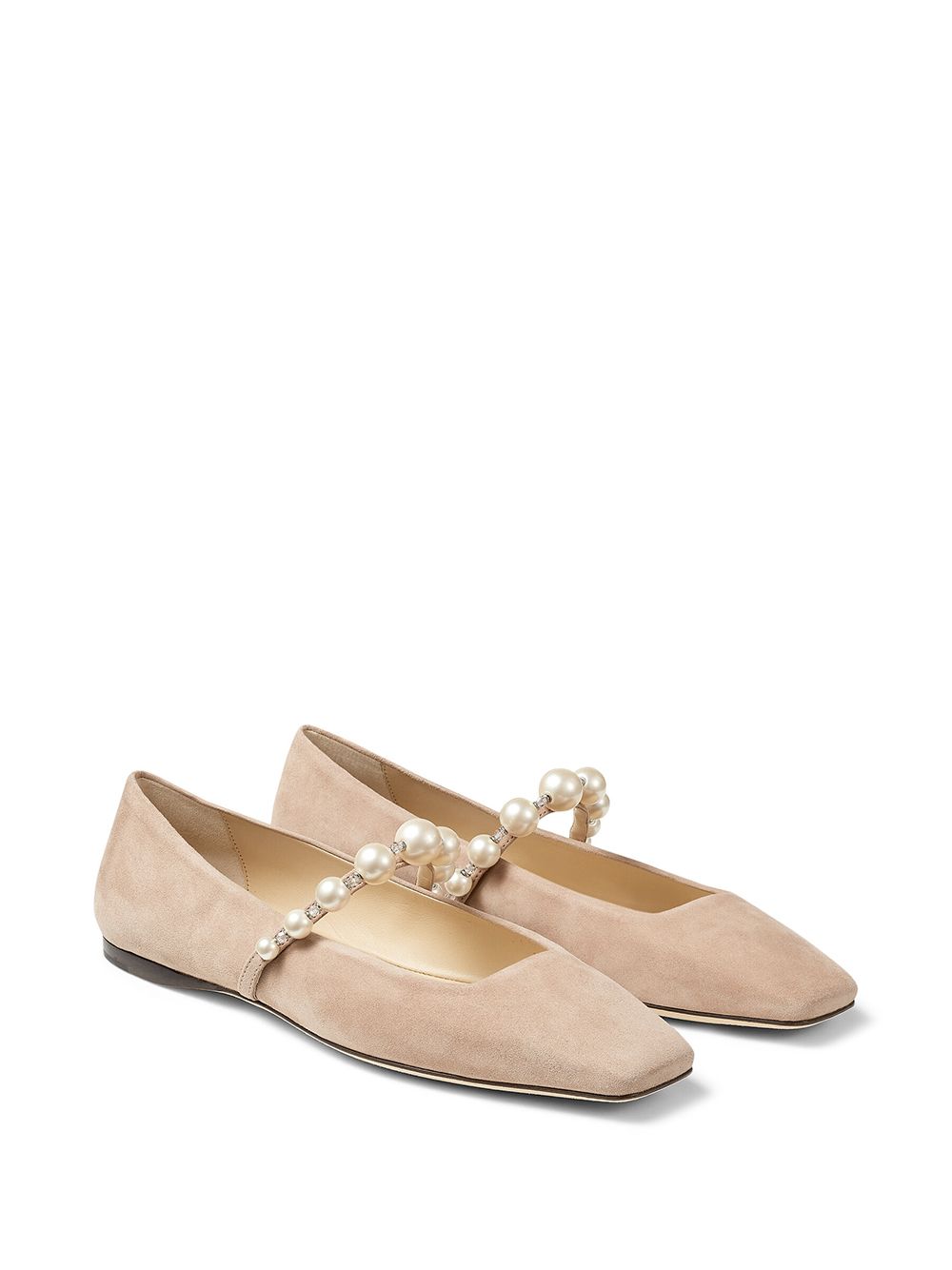 Jimmy Choo Ade Ballet Flats Powder