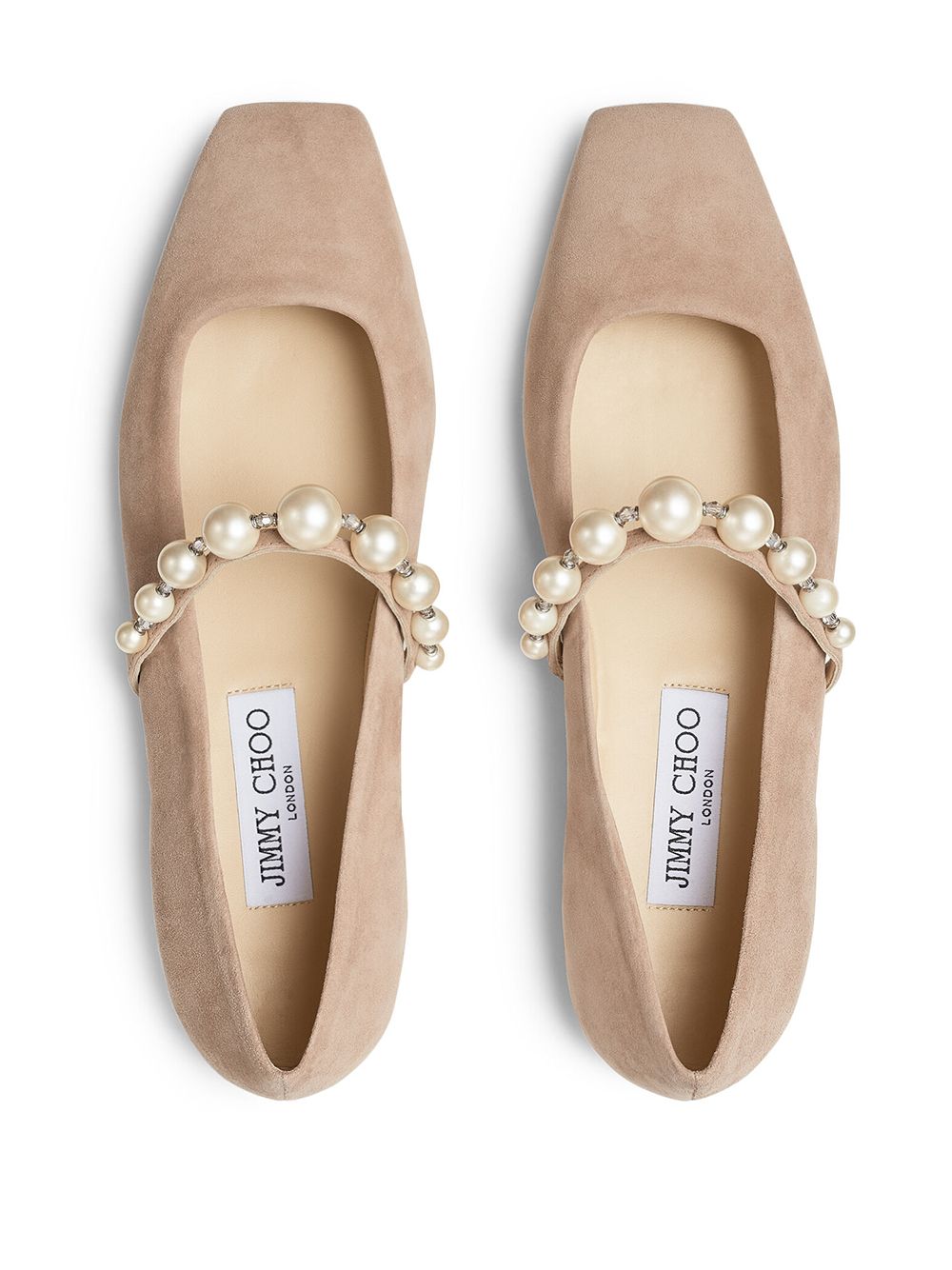 Jimmy Choo Ade Ballet Flats Powder