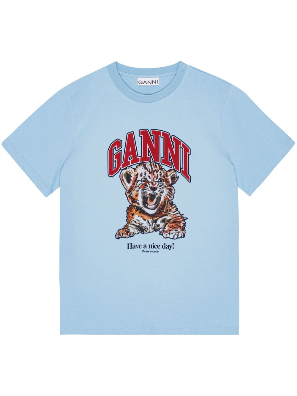 GANNI Graphic T-Shirt Clear Blue