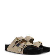 Isabel Marant Lennyo Suede Leather Sandals - Beige