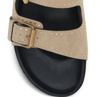 Isabel Marant Lennyo Suede Leather Sandals - Beige