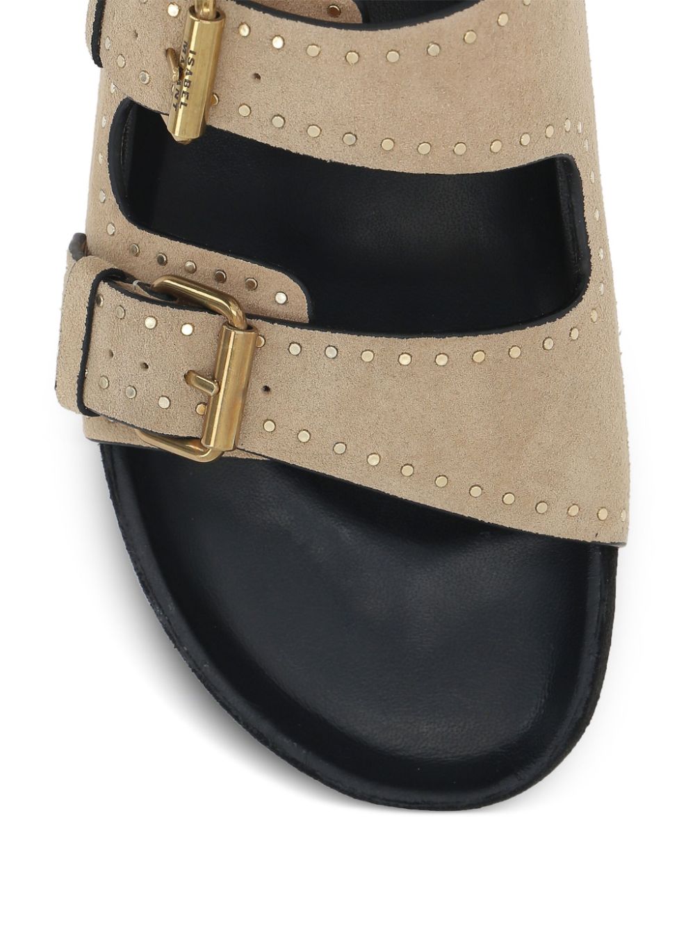 Isabel Marant Lennyo Suede Leather Sandals - Beige