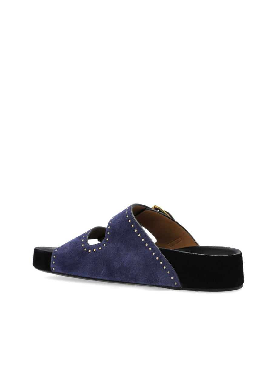 Isabel Marant Lennyo Suede Leather Sandals - Blue