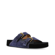 Isabel Marant Lennyo Suede Leather Sandals - Blue